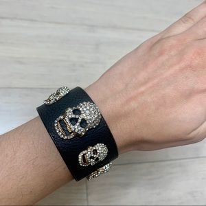 Leather Skull Bracelet-Cuff